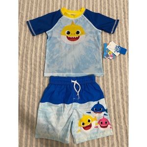 Boy’s 2 piece Rash-guard and swim trunk set